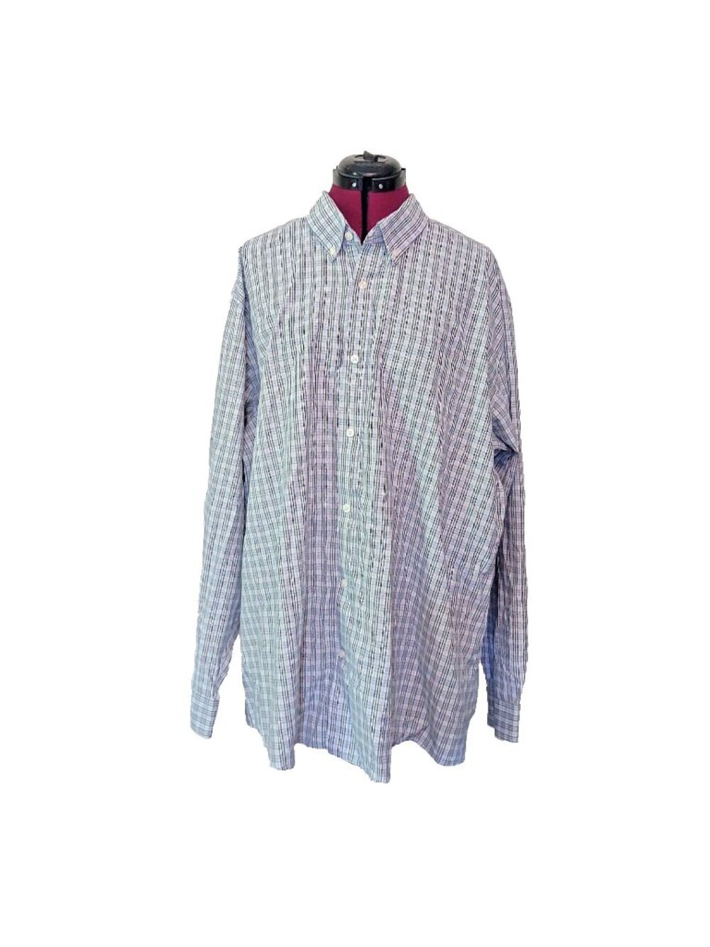 Eddie Bauer Shirt 2XL Men Multicolor Plaid Button Down Relaxed Fit Pocket Casual